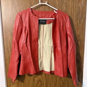 Chic Red Leather Jacket